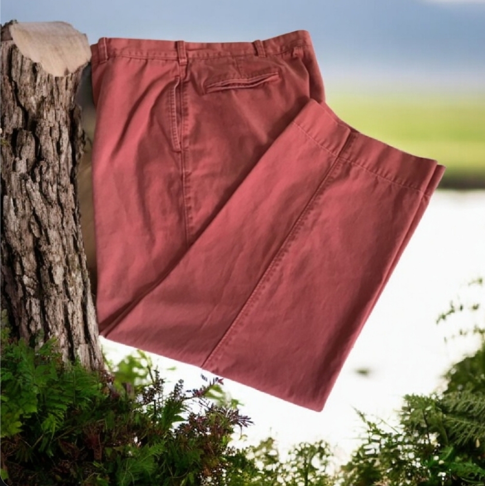 Spring Slacks By Daniel Cremieux cotton rust color 32”x30”spring Ready